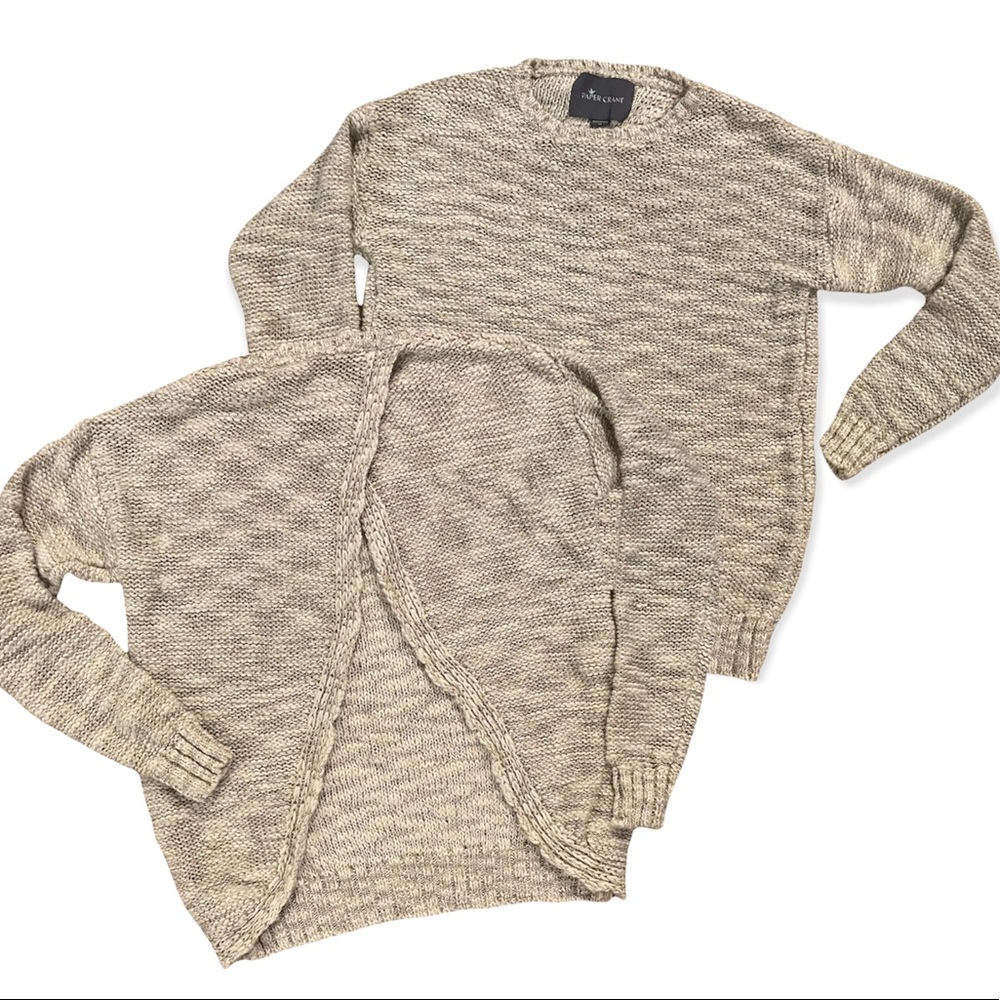 Paper Crane cream shimmer sweater